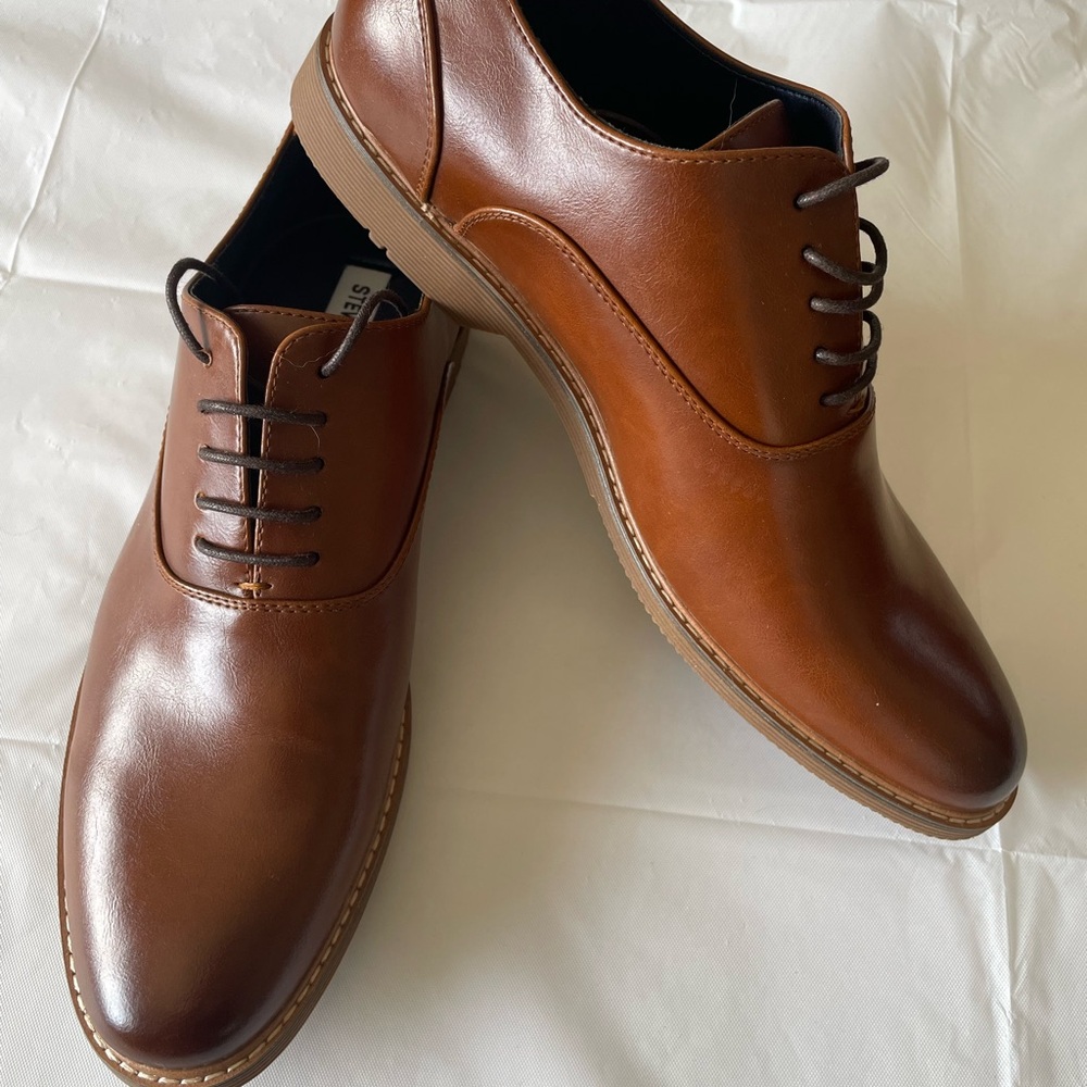 Steve Madden P-Ollie Tan Men's Dress Shoes Size 8
